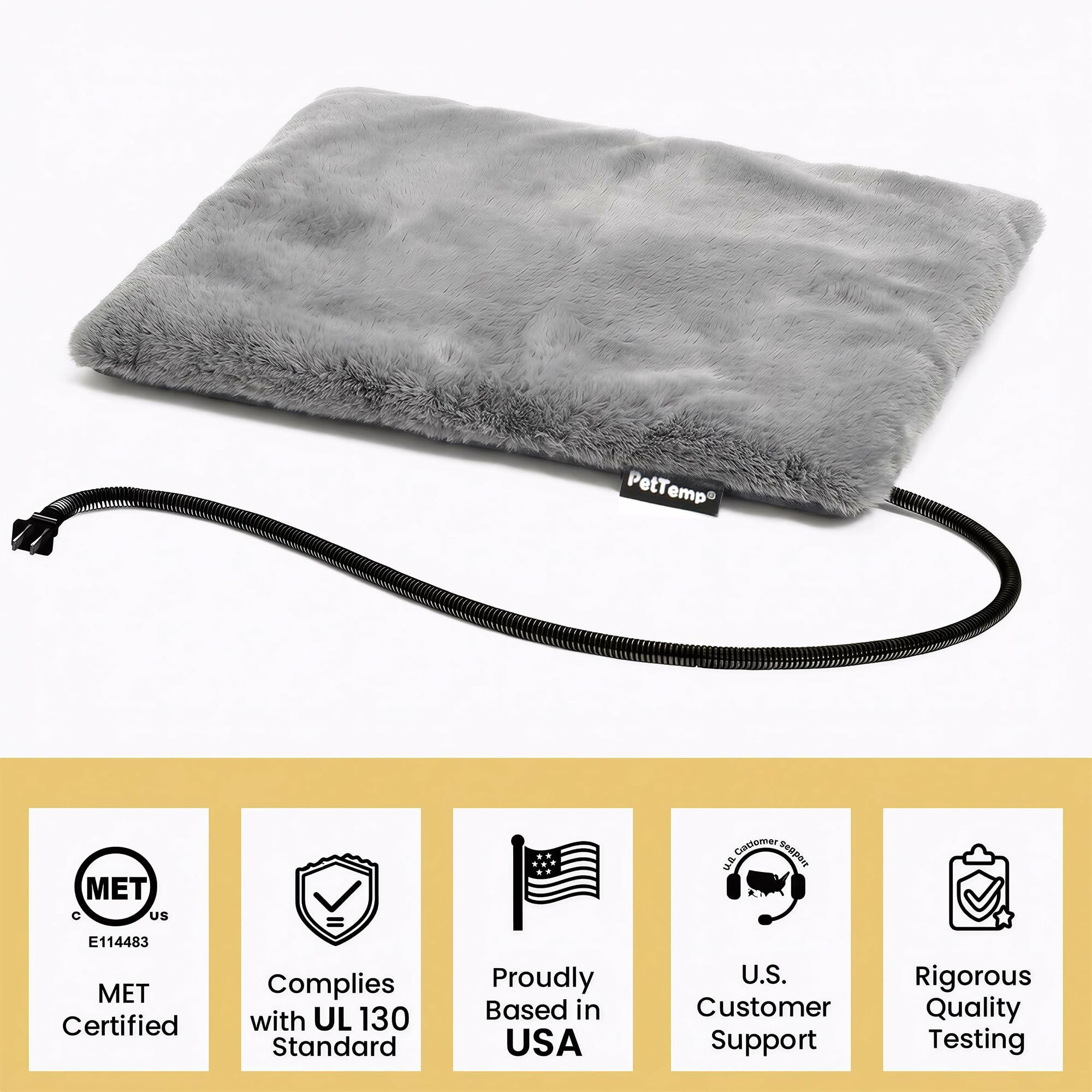 PetTemp Pet Heating Pad for Cats Dogs Indoor & Sheltered Outdoor Waterproof