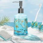 FONMY Soap Dispenser with Pump Acrylic w/Nature Seashell Handmade Bathroom Hand
