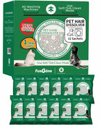Pet Hair Dissolver Washing Machine Cleaner Powder 12 Sachets Dog Cat Stain 100g