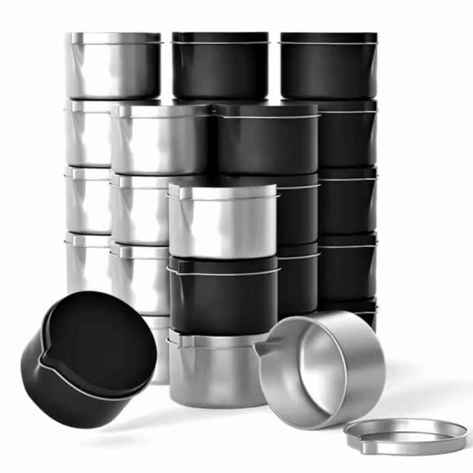 Ryaner 12PCS 2oz Candle Tins With Pour Spout Lids, Bulk Candle jar for DIY