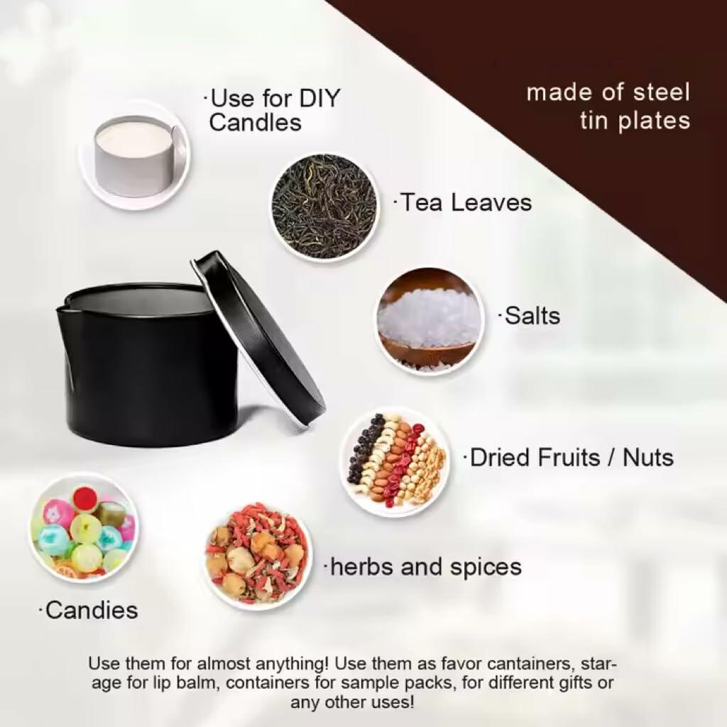 Ryaner 12PCS 2oz Candle Tins With Pour Spout Lids, Bulk Candle jar for DIY