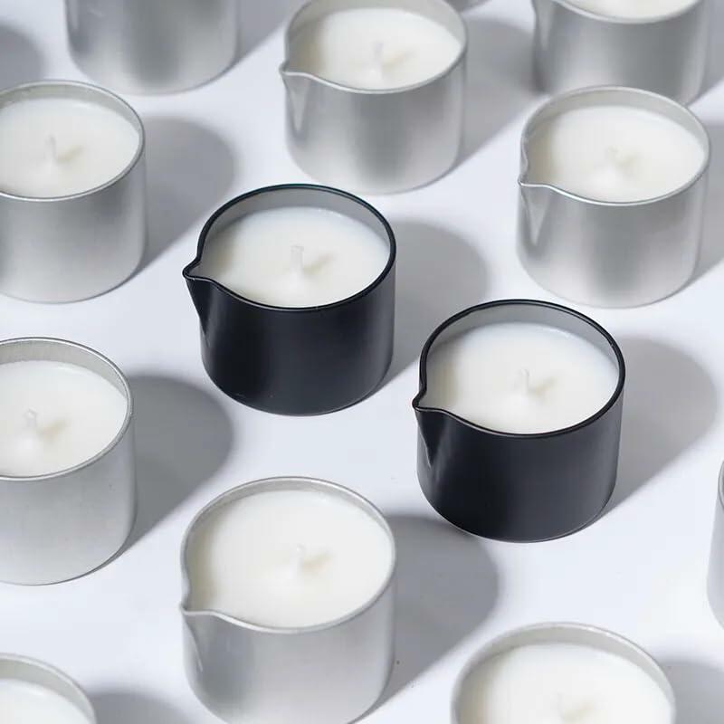 Ryaner 12PCS 2oz Candle Tins With Pour Spout Lids, Bulk Candle jar for DIY