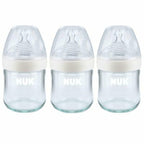 NUK Simply Natural Glass Baby Bottles, 4 oz, 3 Pack