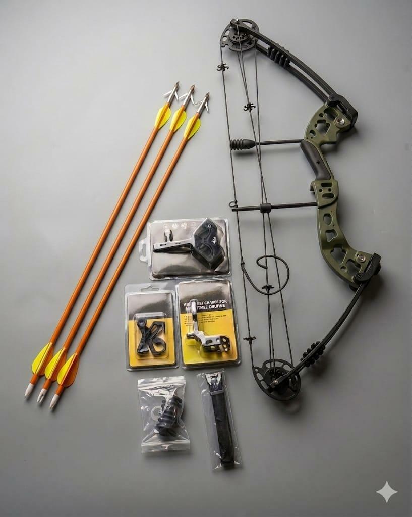 Complete Compound Bowfishing Bow Set - Includes 3 Fish Arrows & Accessories