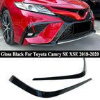 Front Bumper Air Vent Fog Light Trim Gloss Black Toyota Camry SE XSE 2018-2020
