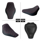 Harley Rocker C Breakout Front Solo Seat Red Stitching 2008-2017