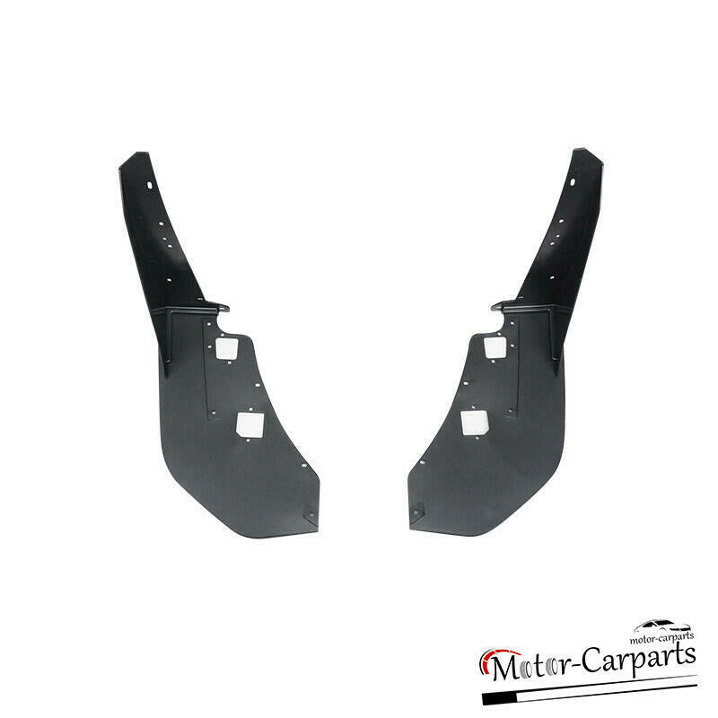 For 15-22 Ford Mustang GT500 Style Front Bumper Corner Winglet Splitters Black
