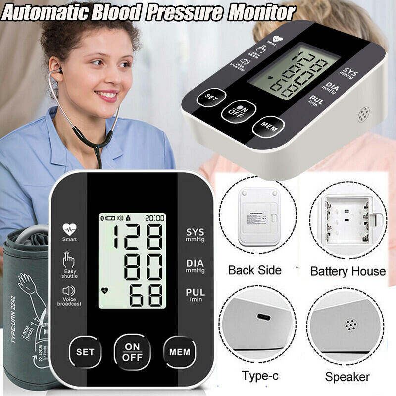 Aique Voice Arm Blood Pressure Monitor BP Sphygmomanometer Pressure Meter