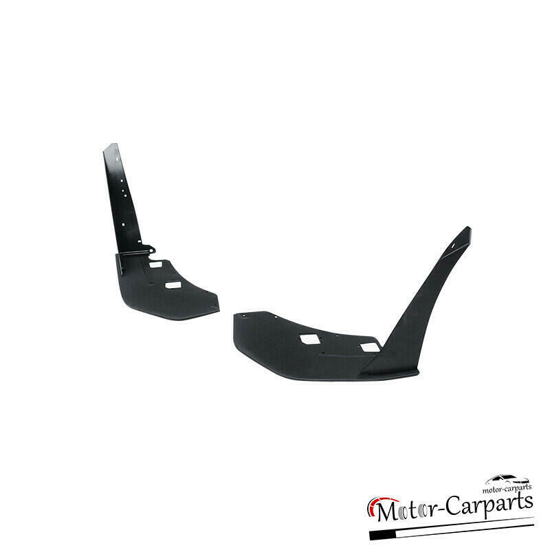 For 15-22 Ford Mustang GT500 Style Front Bumper Corner Winglet Splitters Black