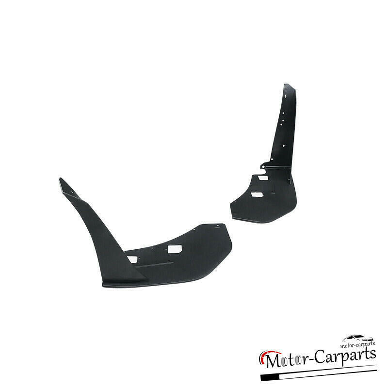 For 15-22 Ford Mustang GT500 Style Front Bumper Corner Winglet Splitters Black