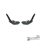 For 15-22 Ford Mustang GT500 Style Front Bumper Corner Winglet Splitters Black