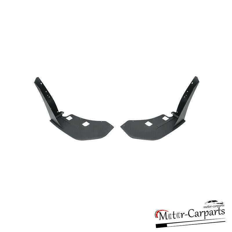 For 15-22 Ford Mustang GT500 Style Front Bumper Corner Winglet Splitters Black