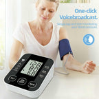 Aique Voice Arm Blood Pressure Monitor BP Sphygmomanometer Pressure Meter