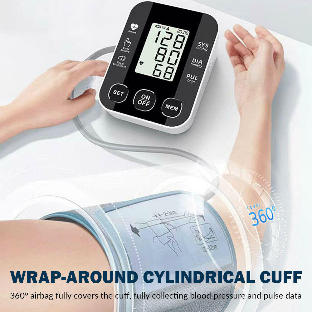 Aique Voice Arm Blood Pressure Monitor BP Sphygmomanometer Pressure Meter