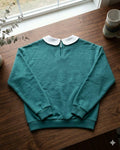 Loose Cotton Sweatshirt for Kids with Collar by MARC & JANIE