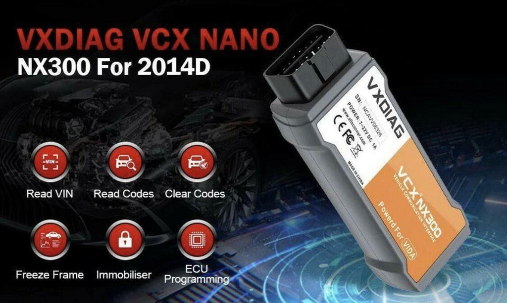 USB Version VXDIAG VCX NANO for Volvo J2534 Nano NX300