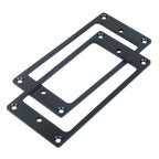 2x Metal Electric Guitar Humbucker Pickup Rings 2mm Thickness Flat Frame Black