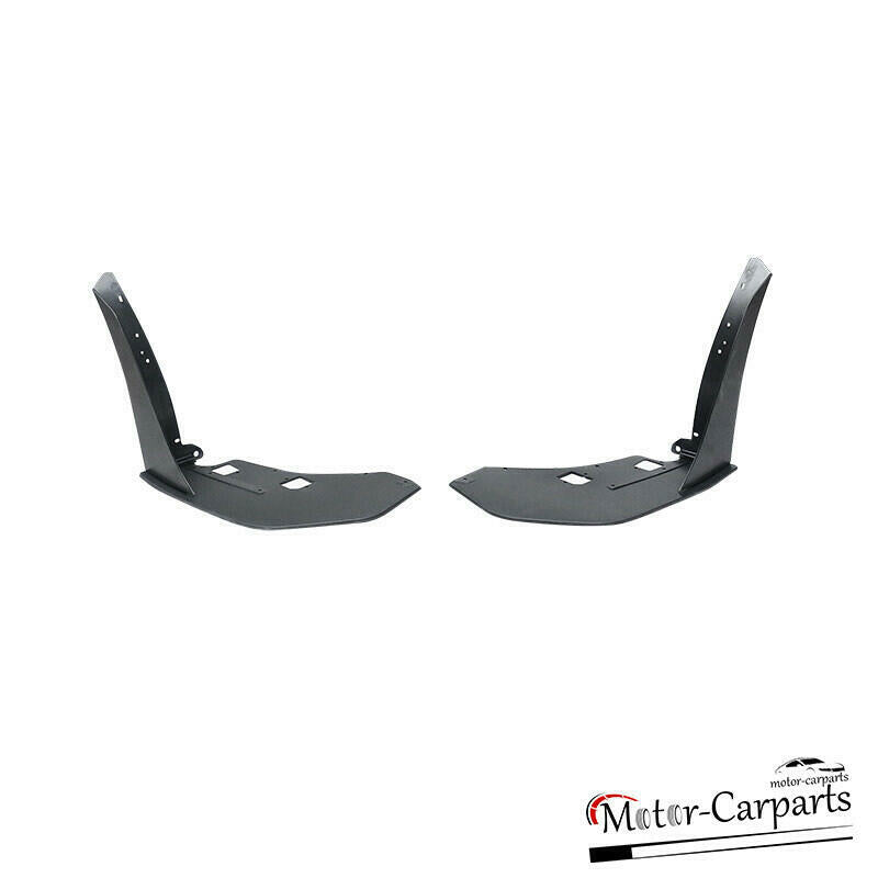 For 15-22 Ford Mustang GT500 Style Front Bumper Corner Winglet Splitters Black
