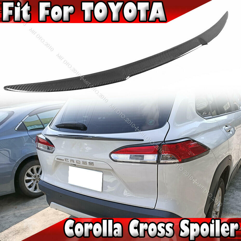 2020-2026 Fits Toyota Corolla Cross XG10 V Type Rear Trunk Spoiler Wing Carbon