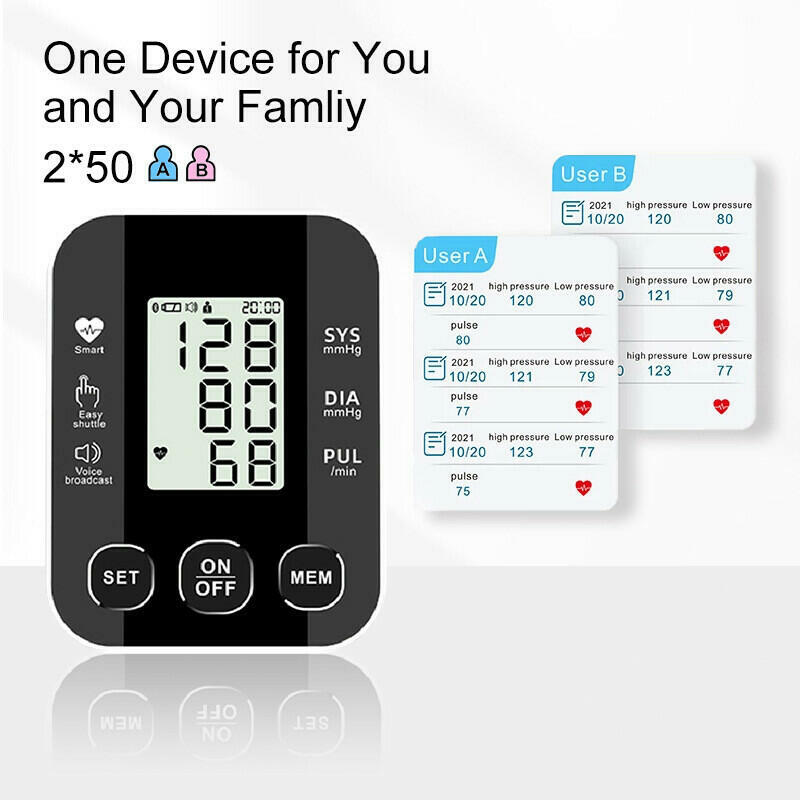 Aique Voice Arm Blood Pressure Monitor BP Sphygmomanometer Pressure Meter