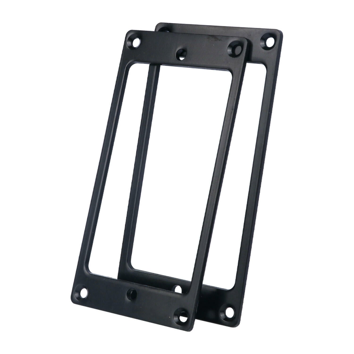2x Metal Electric Guitar Humbucker Pickup Rings 2mm Thickness Flat Frame Black