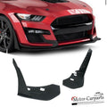 For 15-22 Ford Mustang GT500 Style Front Bumper Corner Winglet Splitters Black