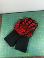 (Pair) Nexgrill Heat Resistant Grilling Gloves Silicone  Black And Red