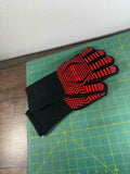 (Pair) Nexgrill Heat Resistant Grilling Gloves Silicone  Black And Red