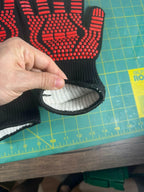 (Pair) Nexgrill Heat Resistant Grilling Gloves Silicone  Black And Red