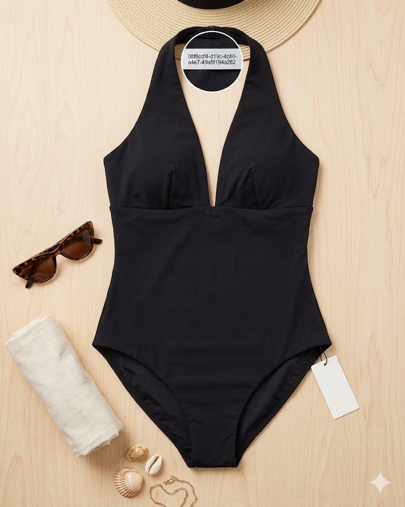 Black Plunge One-Piece Jetset