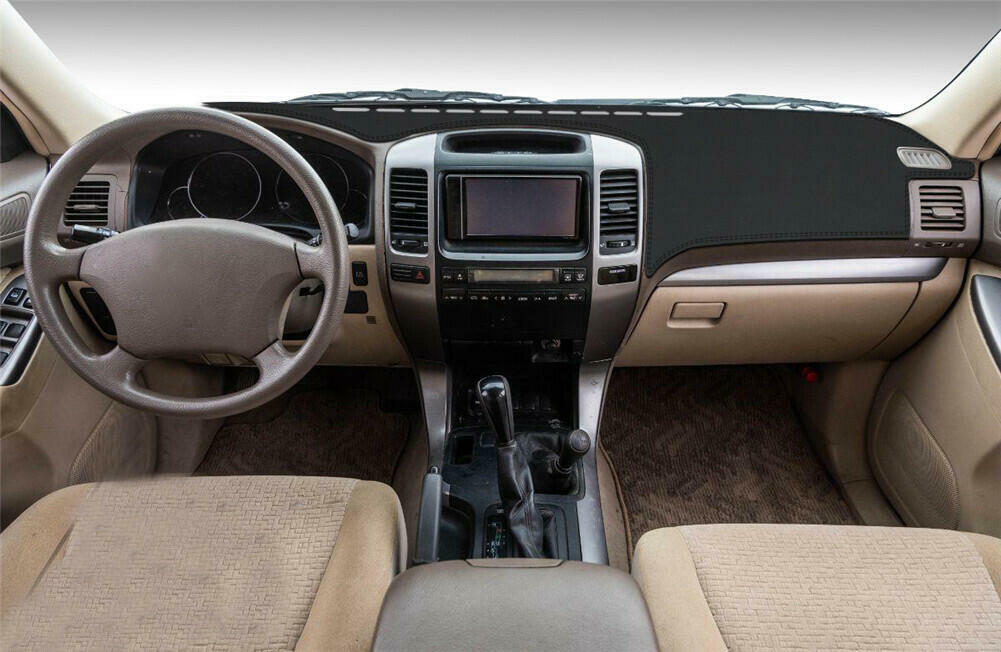 Leather Dashboard Cover Mat Dashmat Interior Pad For Toyota Land Cruiser Prado