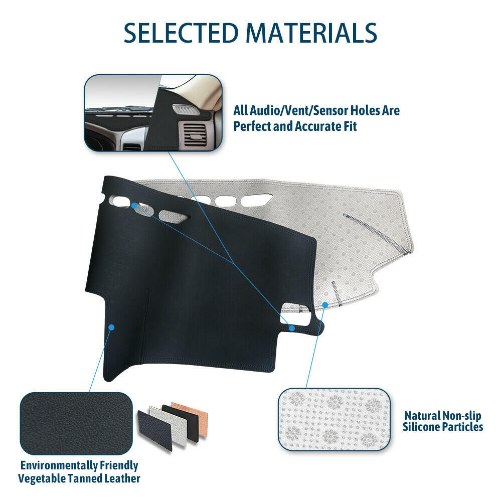 Leather Dashboard Cover Mat Dashmat Interior Pad For Toyota Land Cruiser Prado