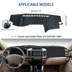 Leather Dashboard Cover Mat Dashmat Interior Pad For Toyota Land Cruiser Prado
