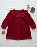 Corduroy Dress with Lace Collar for Toddler Girls by MARC & JANIE.