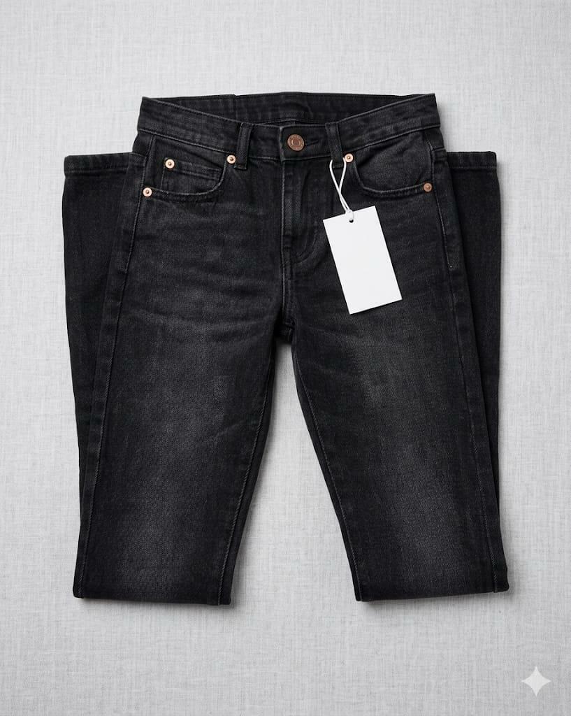 Bienzoe Boys Black Jeans Slim Fit Adjustable Waist Denim Pants Size 6 NWT