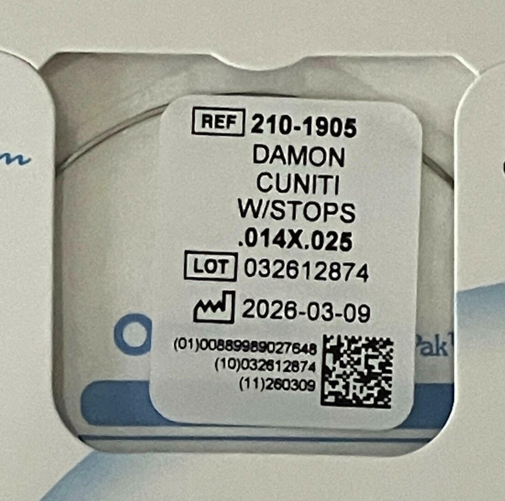 Ormco Damon Orthodontic Copper Ni-Ti Wire - Size 14x25 - Box of 10 - Brand New