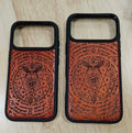 2 Pack Carveit Magnetic Wooden Case for iPhone 17 and 17 Pro Case, Wood Artisan