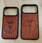2 Pack Carveit Magnetic Wooden Case for iPhone 17 and 17 Pro Case, Wood Artisan