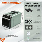 4 IN 1 Portable Air Conditioner 5100 BTU Tent Air Conditioning Outdoor Camping