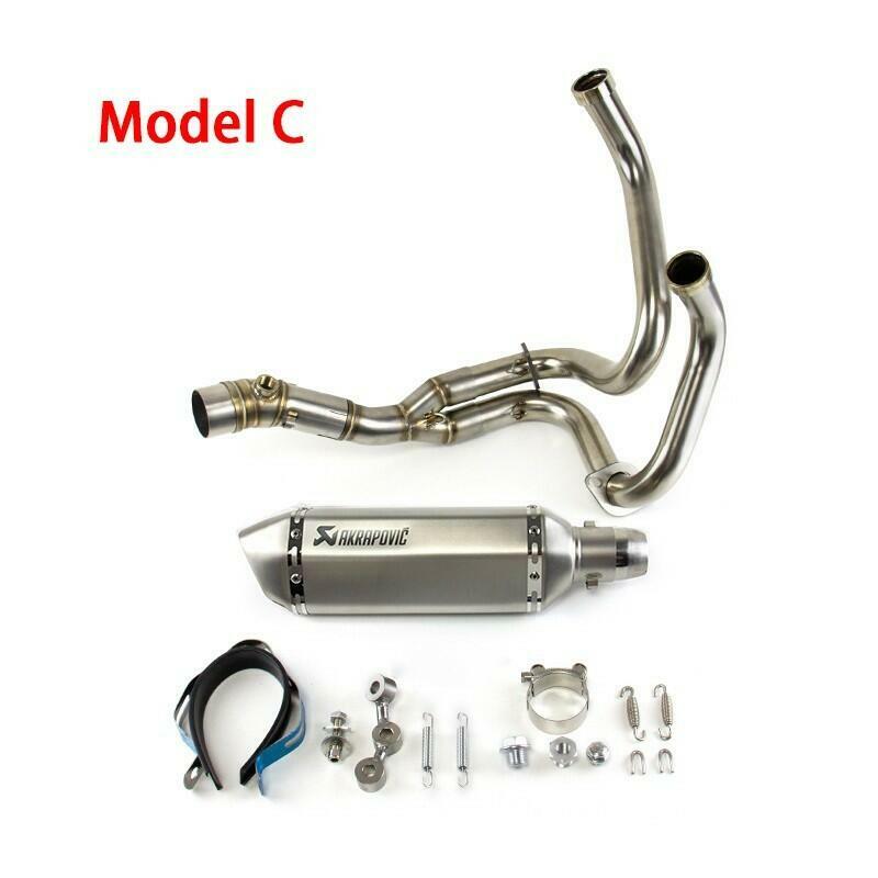 For Kawasaki Ninja 650 Z650 2012-25 Full System Exhaust Tips Silver Header Pipe