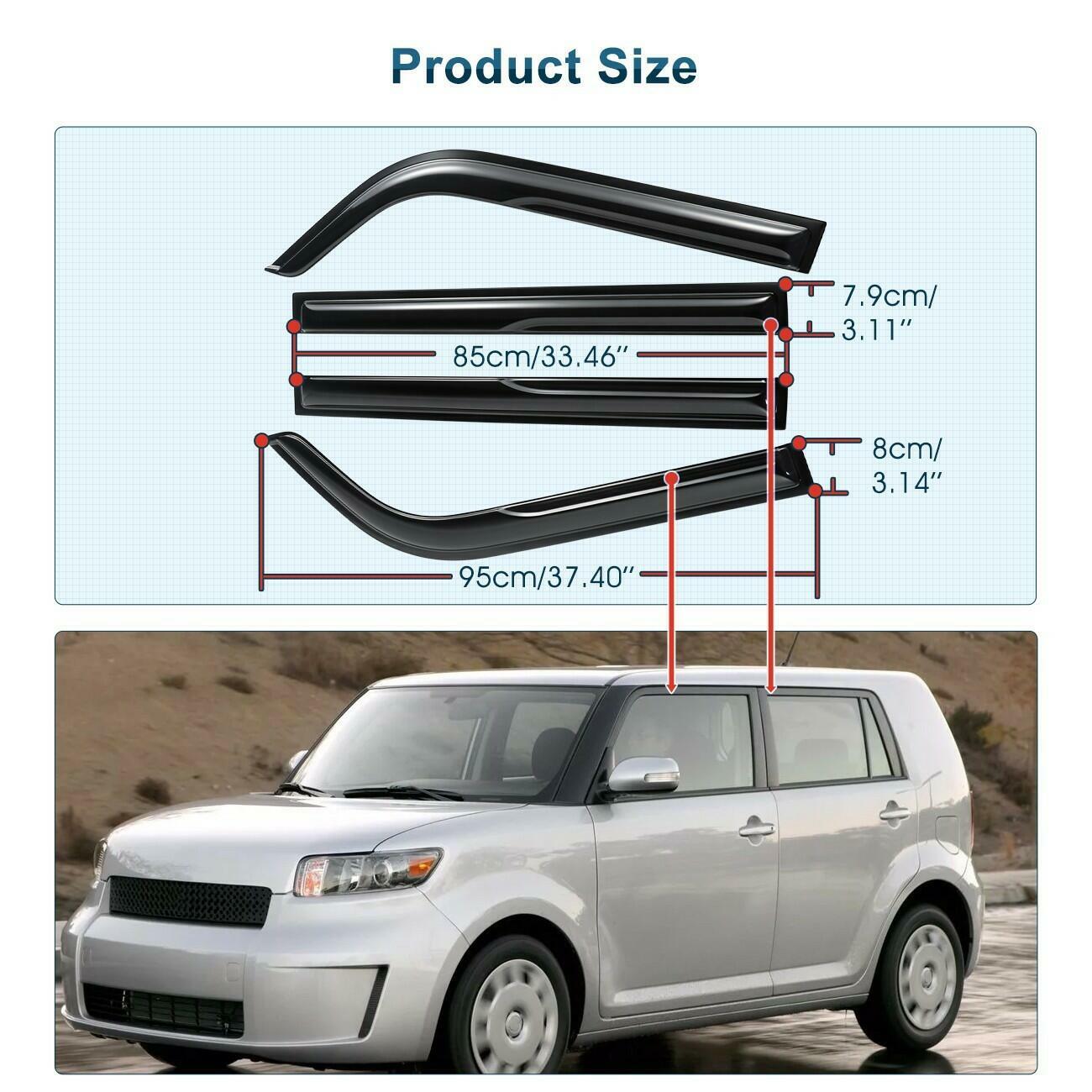 For 2003-2007 Scion XB Rain Guards Window Visor Vent Deflector JDM Out-Channel