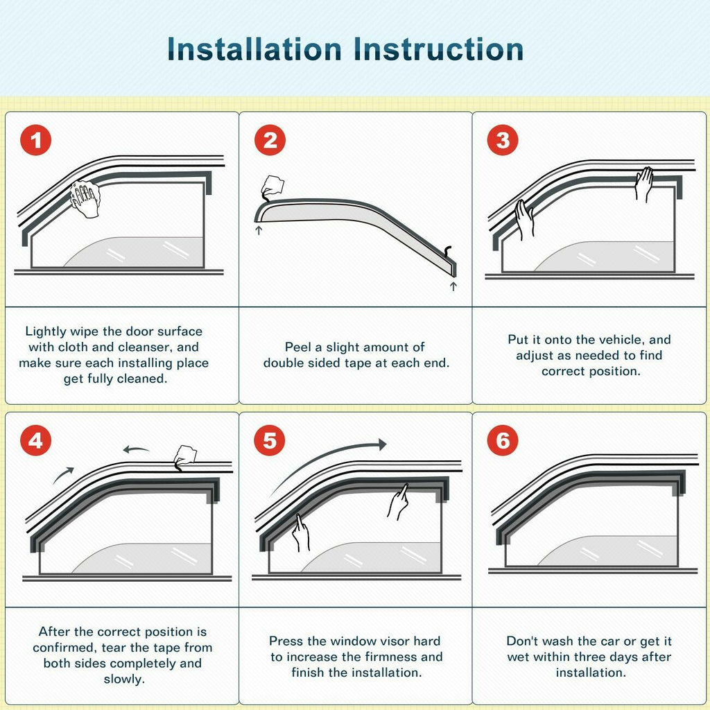 For 2003-2007 Scion XB Rain Guards Window Visor Vent Deflector JDM Out-Channel