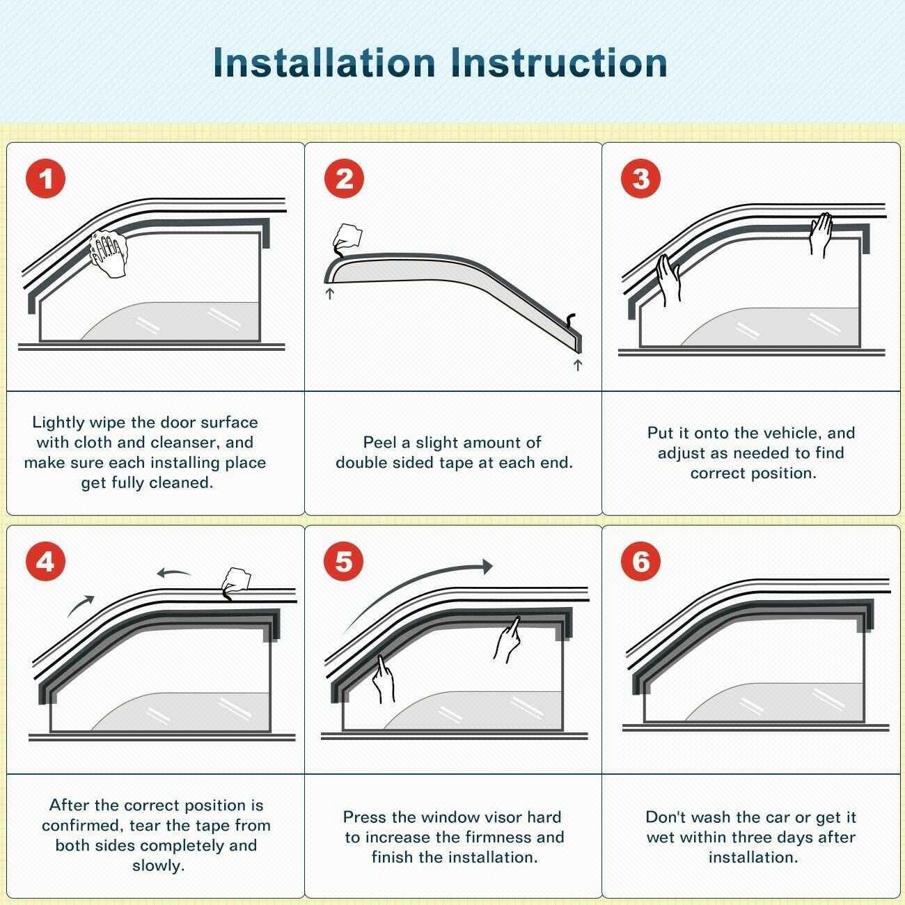 For 2003-2007 Scion XB Rain Guards Window Visor Vent Deflector JDM Out-Channel