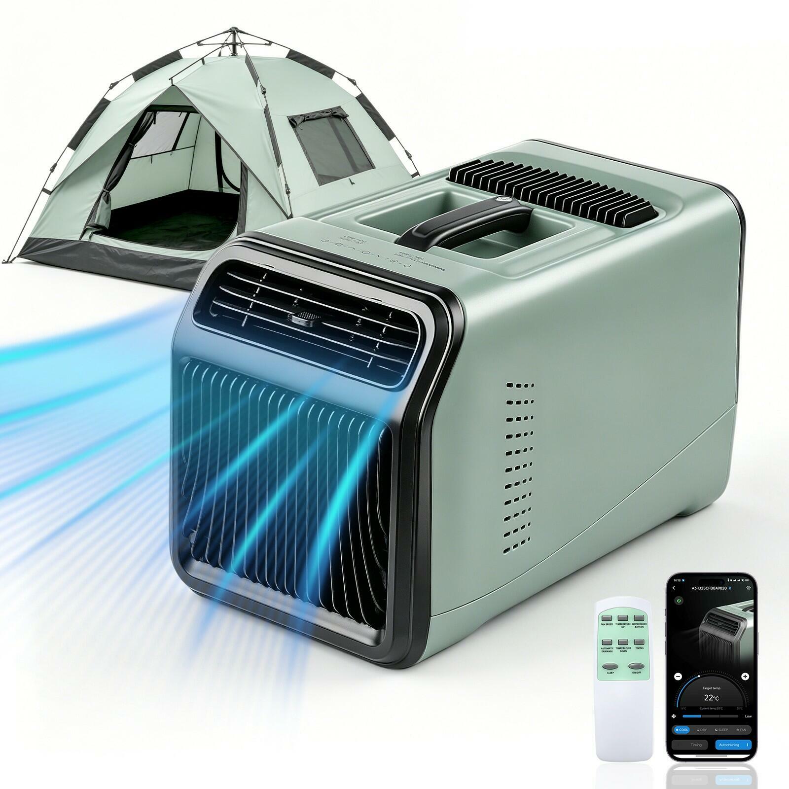 4 IN 1 Portable Air Conditioner 5100 BTU Tent Air Conditioning Outdoor Camping