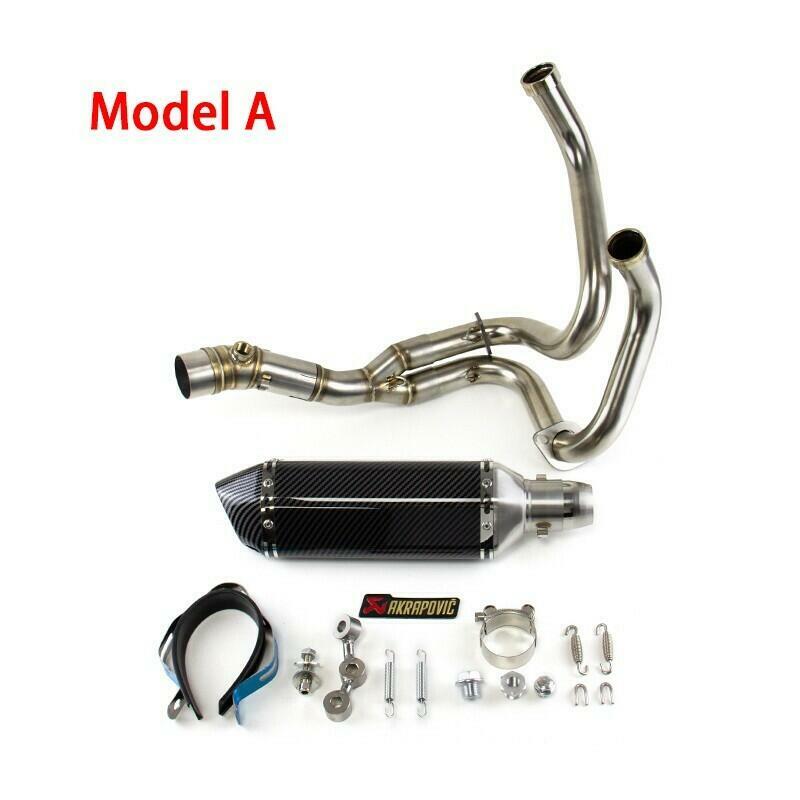 For Kawasaki Ninja 650 Z650 2012-25 Full System Exhaust Tips Silver Header Pipe