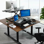 32” Wide Sit to Stand Up Desk Converter Tabletop Workstation  MET100-M REV
