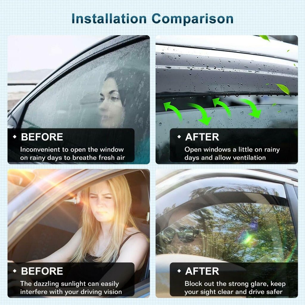For Honda CR-V 2023-2026 In-Channel Acrylic Winodw Vent Visors Shade Rain 4PCS