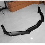 Set For 2020-2024 2023 Corvette C8  Z51 STG Front Bumper Lip Spoiler Gloss Black