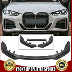 Carbon Front Bumper Lip Spoiler For BMW 4 Series G22 G23 M Sport 2020-UP Coupe
