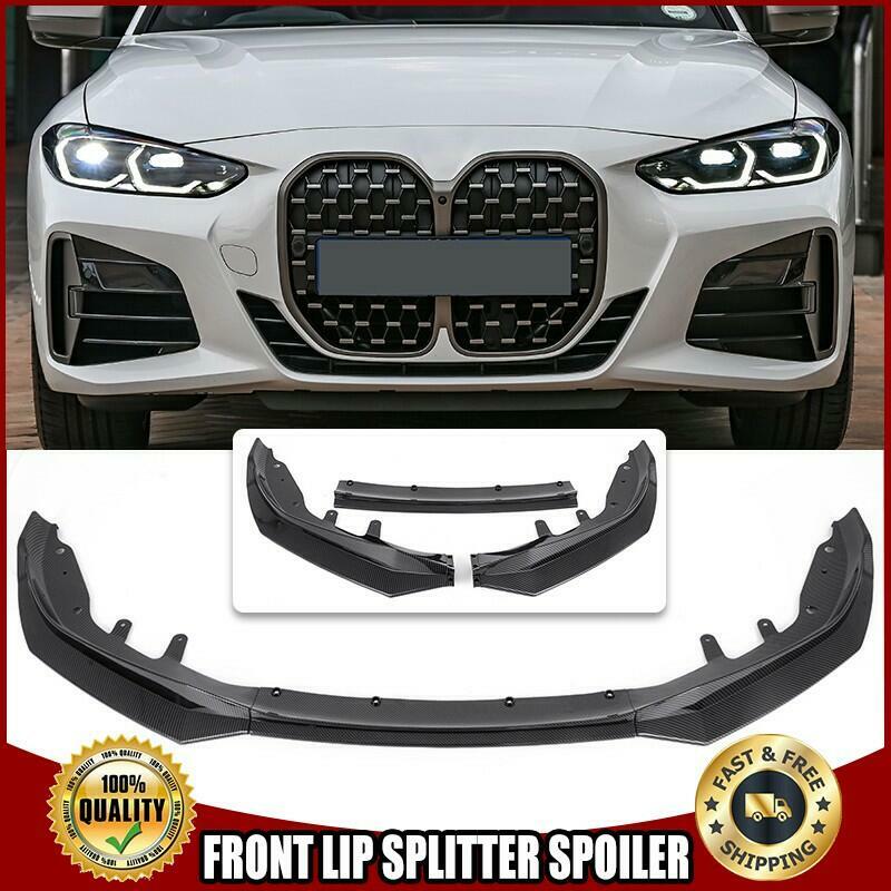 Carbon Front Bumper Lip Spoiler For BMW 4 Series G22 G23 M Sport 2020-UP Coupe
